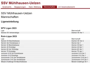 Mehr über den Artikel erfahren Ligeneinteilung veröffentlicht